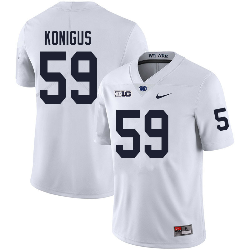 NCAA Nike Men's Penn State Nittany Lions Kaleb Konigus #59 College Football Authentic White Stitched Jersey CUR0898YK